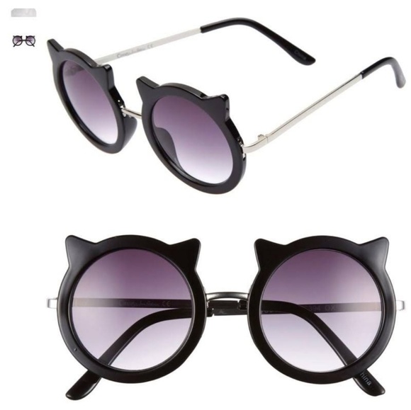 Sam Edelman Circus Black Kitty Cat Sunglasses NWT - Picture 3 of 8